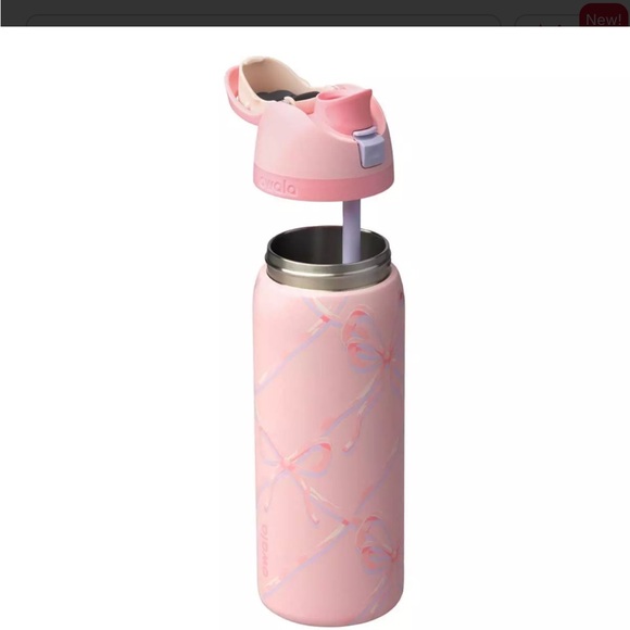 Owala pink Sugar Plum Fairy 32 Oz FreeSip Water Bottle Holiday Edition Pink NEW - Picture 2 of 7